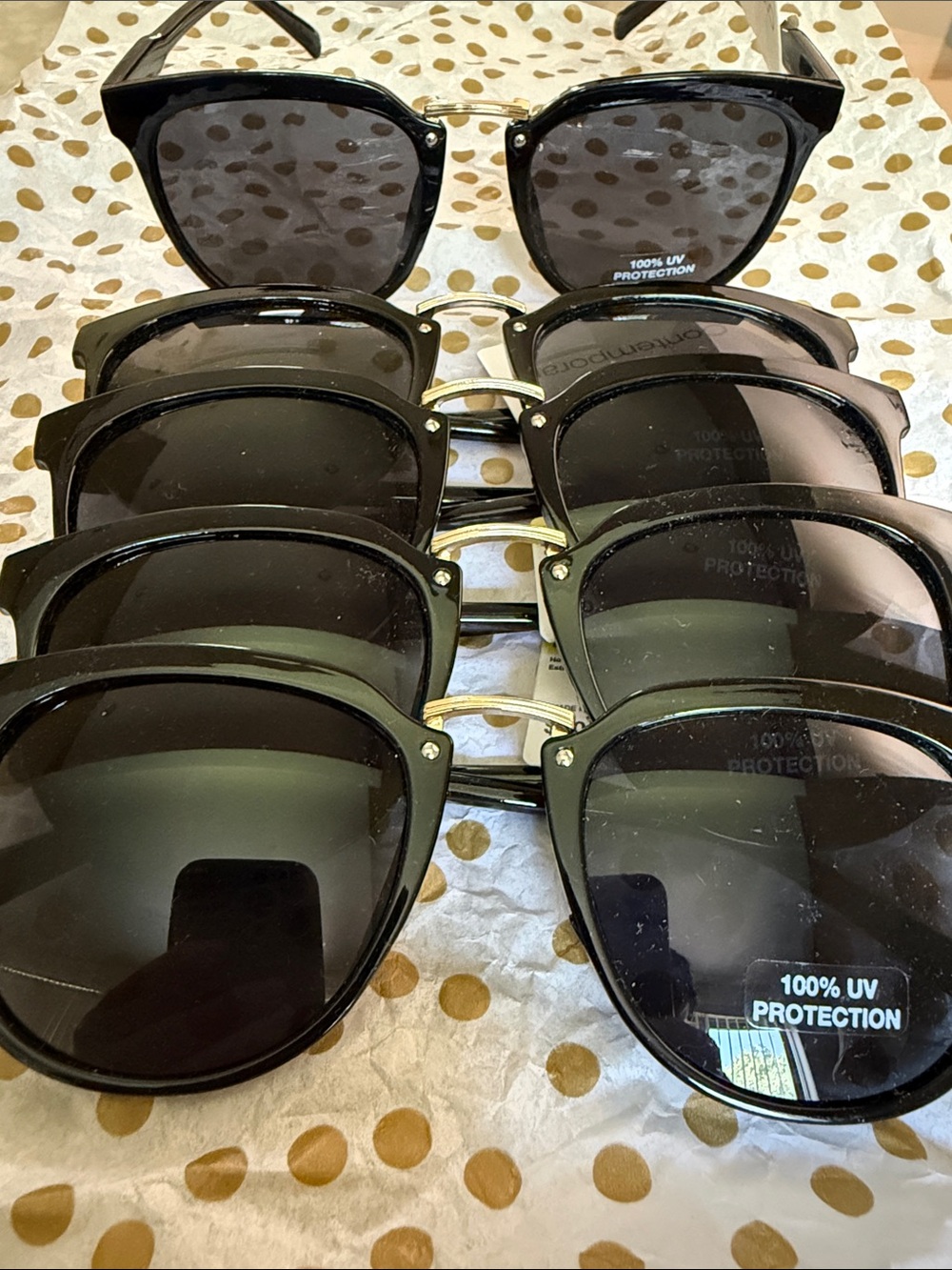 Sears Black Sunglasses Pack - Black Frames with Dark Lenses